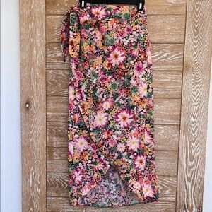 H&M Floral Tencel Skirt